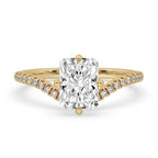 Radiant Cut Upside Down Diamond Ring