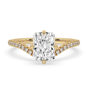 Radiant Cut Upside Down Diamond Ring