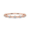 Distance Pave Rose Gold Wedding Band