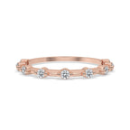 Distance Pave Rose Gold Wedding Band
