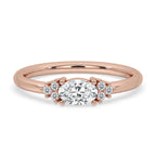 7 Stone Diamond Ring In Rose Gold