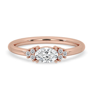 7 Stone Diamond Ring In Rose Gold