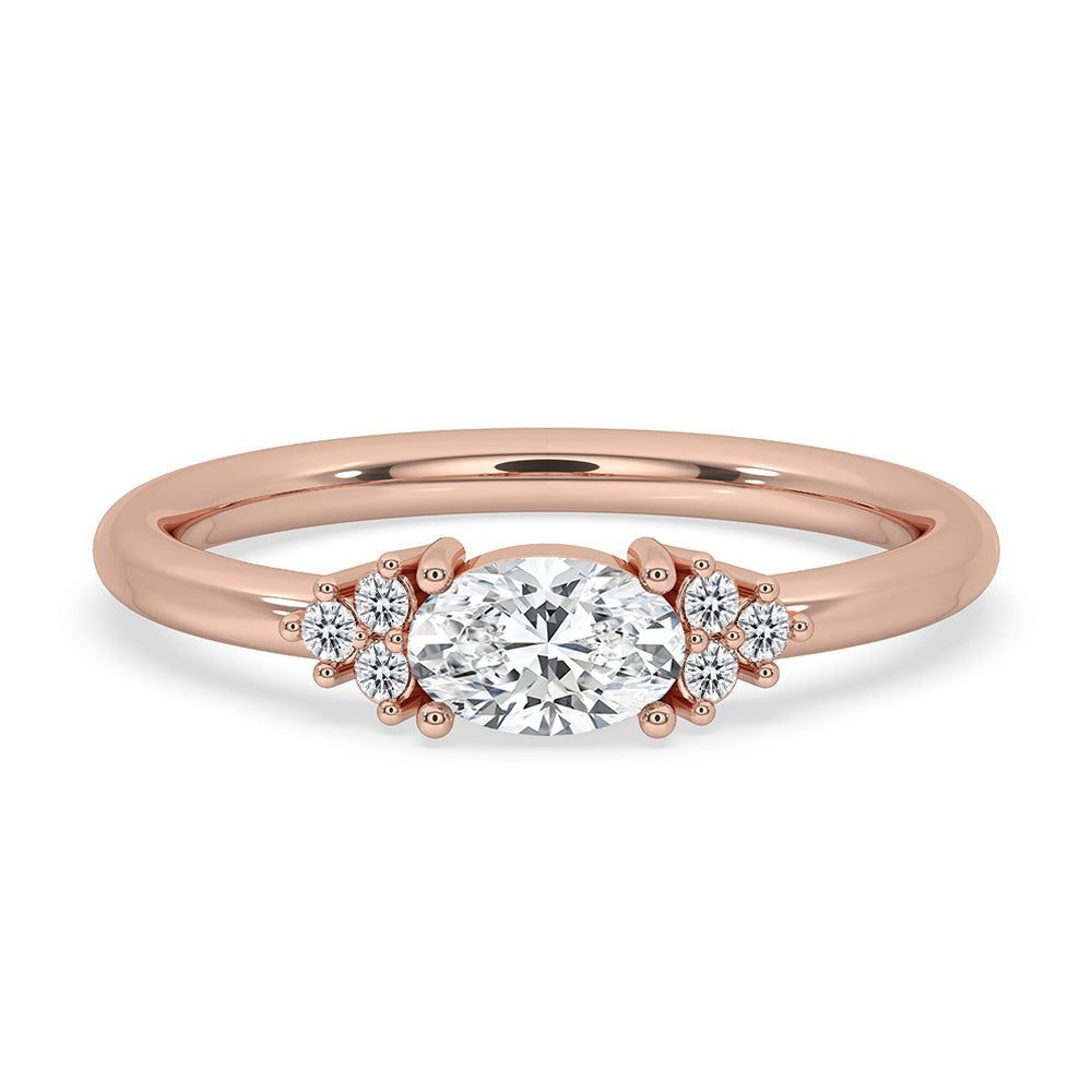 7 Stone Diamond Ring In Rose Gold