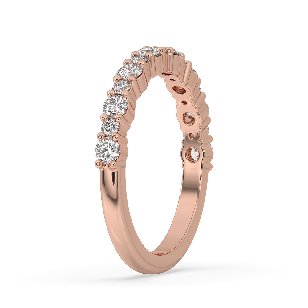 Half Eternity Diamond Band With Round Cut Imagen secundaria del producto