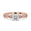 Milgrain Engagement Ring - Round Diamond