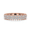 Shared Prong Wedding Band In Rose Gold