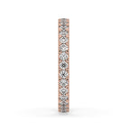 Rose Gold Diamond Eternity Band With Round Cut