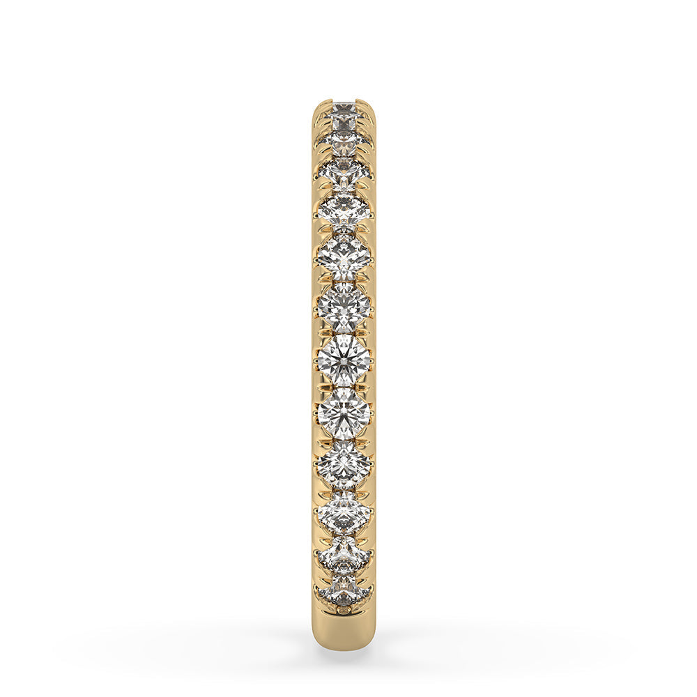 Round Diamond Gold Band In Half Eternity Style Image secondaire du produit