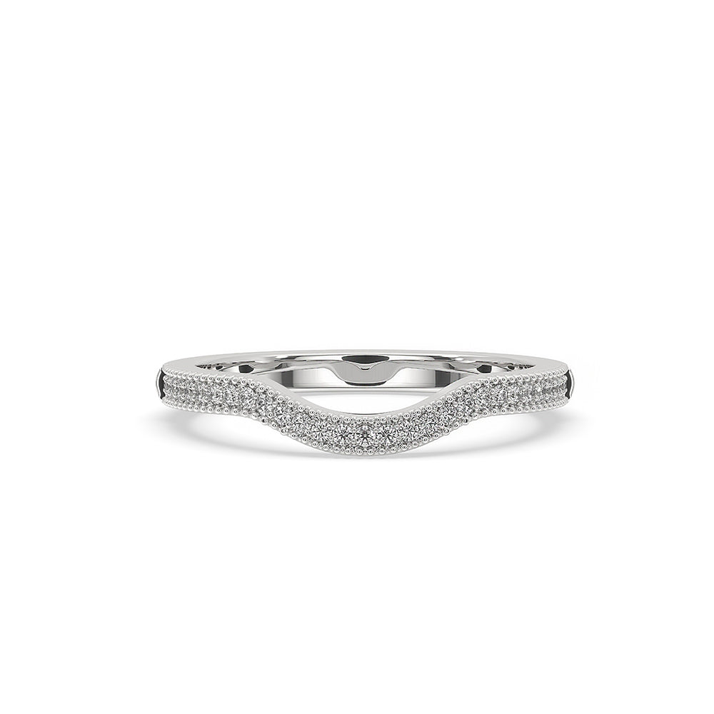 Curved Wedding Band – Half Eternity Style Imagen principal del producto