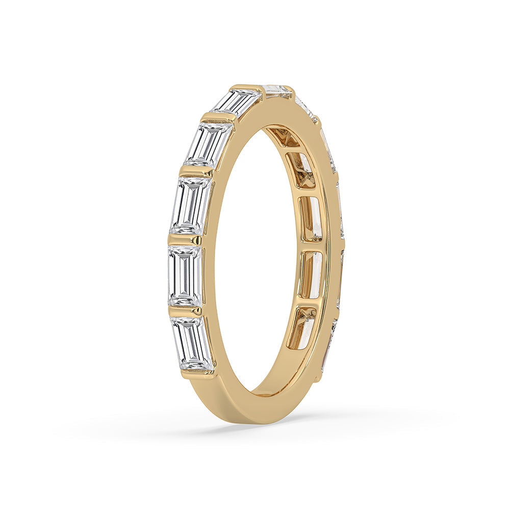 Baguette Diamond Band – Half Eternity Style