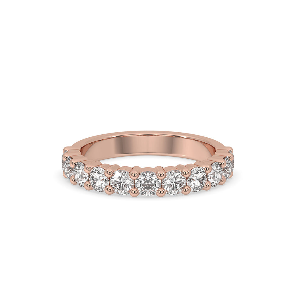 Round Diamond Eternity Band – Rose Gold Style Image principale du produit