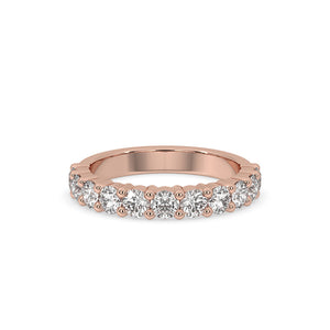Round Diamond Eternity Band – Rose Gold Style
