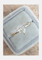 1.0 CT Heart Shape Moissanite Solitaire Diamond Engagement Ring