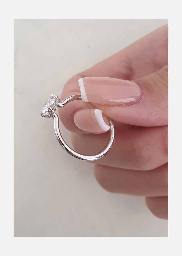 1.0 CT Oval Cut Moissanite Solitaire Style Engagement Ring
