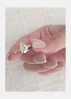 1.31 CT Pear Cut Moissanite Solitaire Diamond Engagement Ring