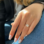 1.0 CT Princess Cut Solitaire Style Moissanite Engagement Ring