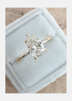 1.31 CT Pear Cut Moissanite Solitaire Diamond Engagement Ring
