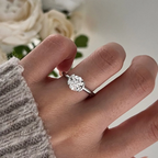1.30 CT Round Cut Moissanite Bezel Engagement Ring