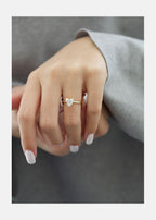 1.0 CT Heart Shape Moissanite Solitaire Diamond Engagement Ring