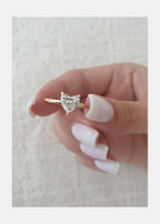 1.0 CT Heart Shape Moissanite Solitaire Diamond Engagement Ring