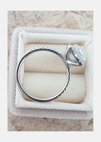 1.50 CT Cushion Cut Moissanite Halo Style Engagement Ring
