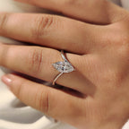Marquise Cut Engagement Ring in Upside Down Setting