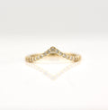 0.17 TCW Round Cut Curved Moissanite Wedding Band
