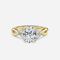 1.0 CT Oval Moissanite twisted Engagement Ring