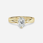 2.0 CT Oval Moissanite Solitaire Engagement Ring