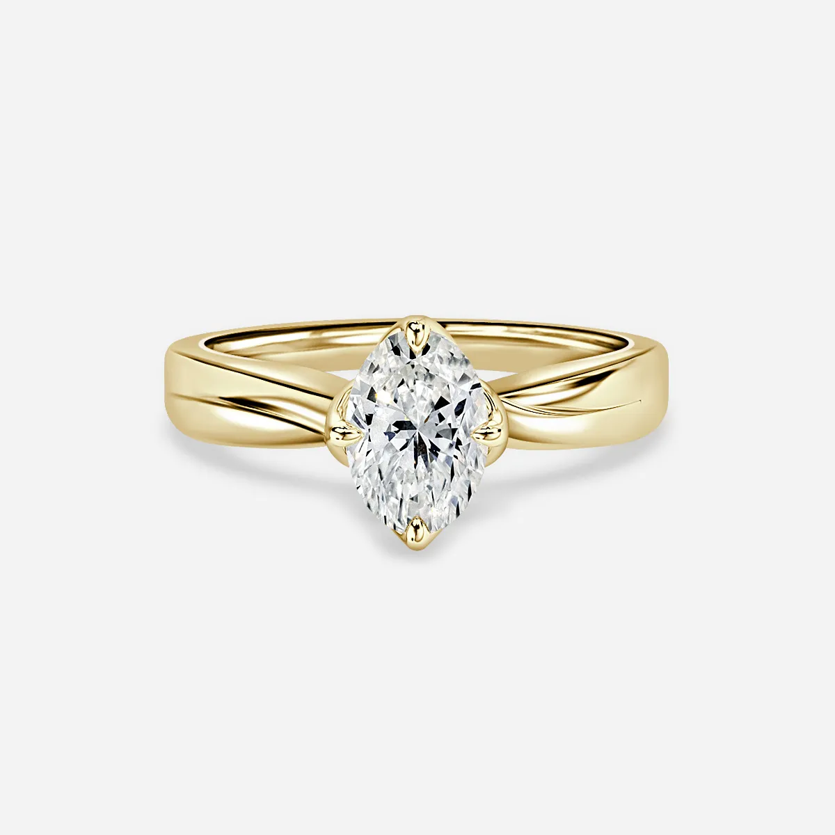 2.0 CT Oval Moissanite Solitaire Engagement Ring