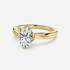 2.0 CT Oval Moissanite Solitaire Engagement Ring