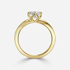 2.0 CT Oval Moissanite Solitaire Engagement Ring