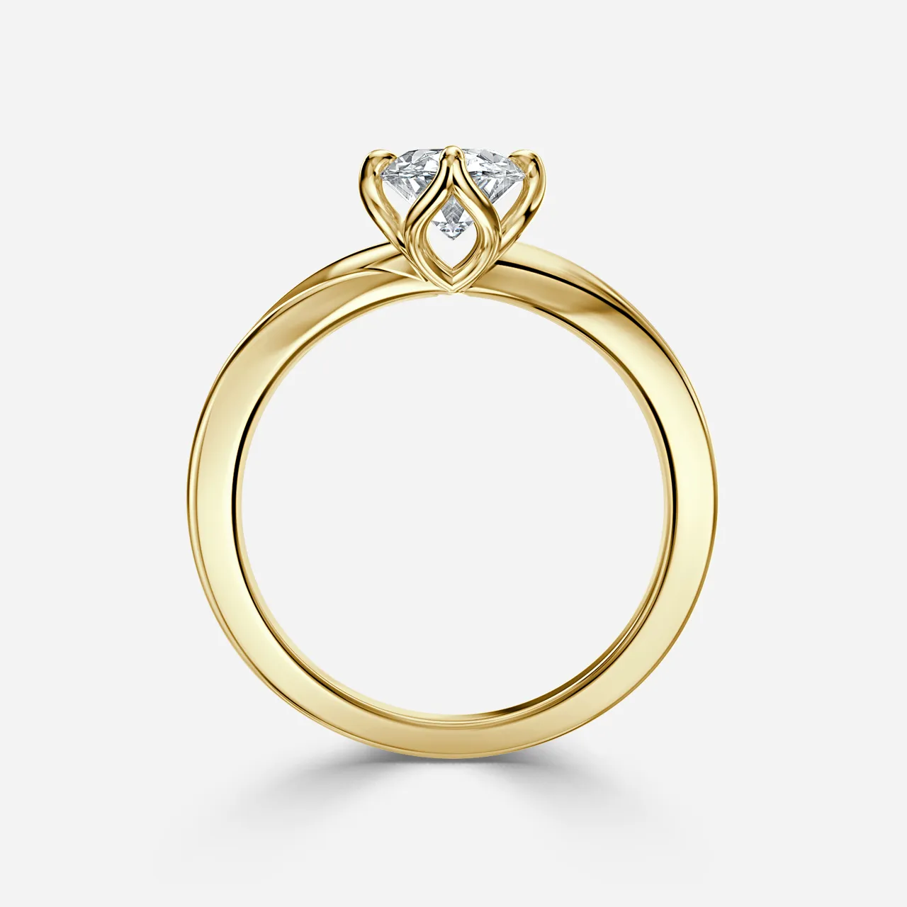 2.0 CT Oval Moissanite Solitaire Engagement Ring