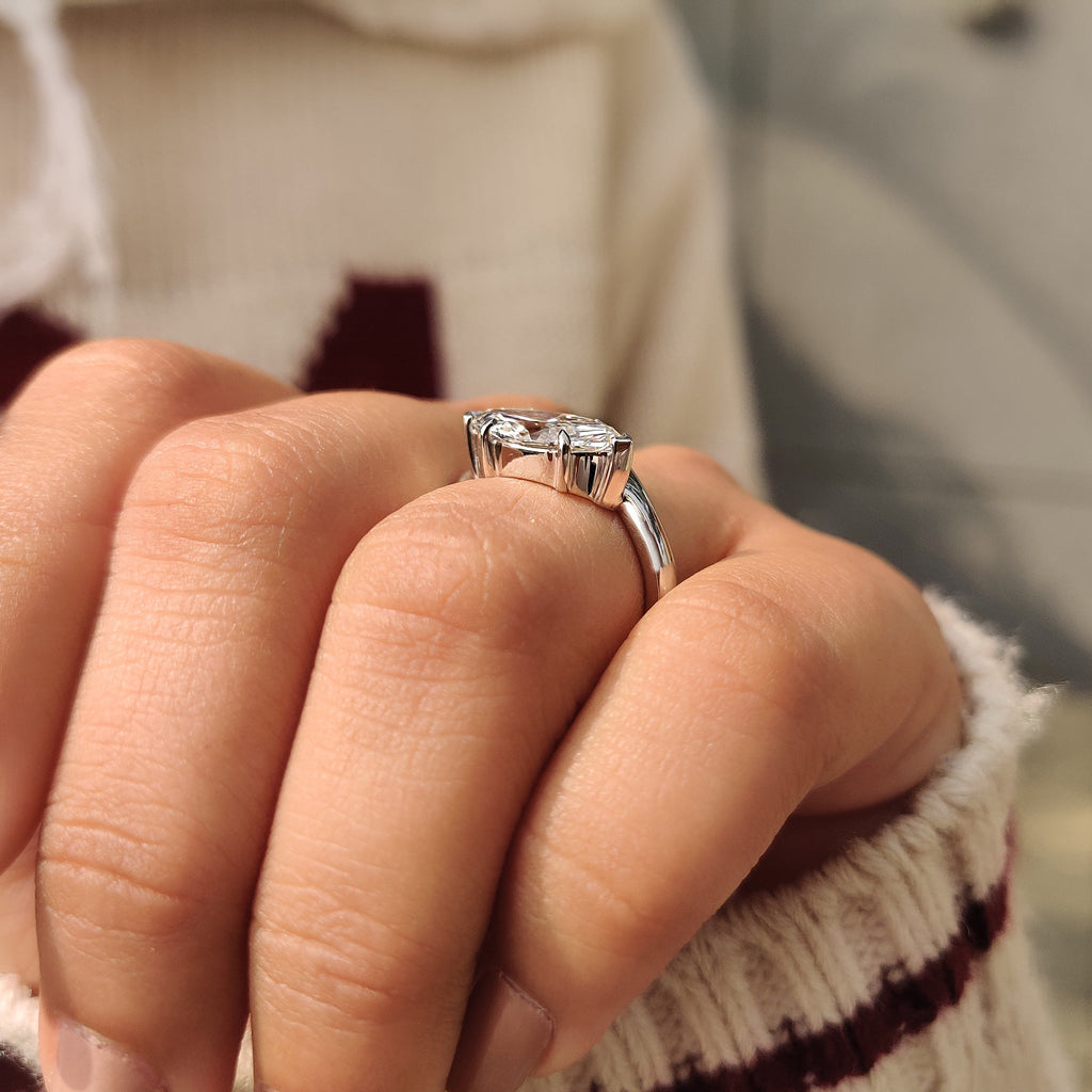 Marquise Diamond Engagement Ring in Solitaire Style