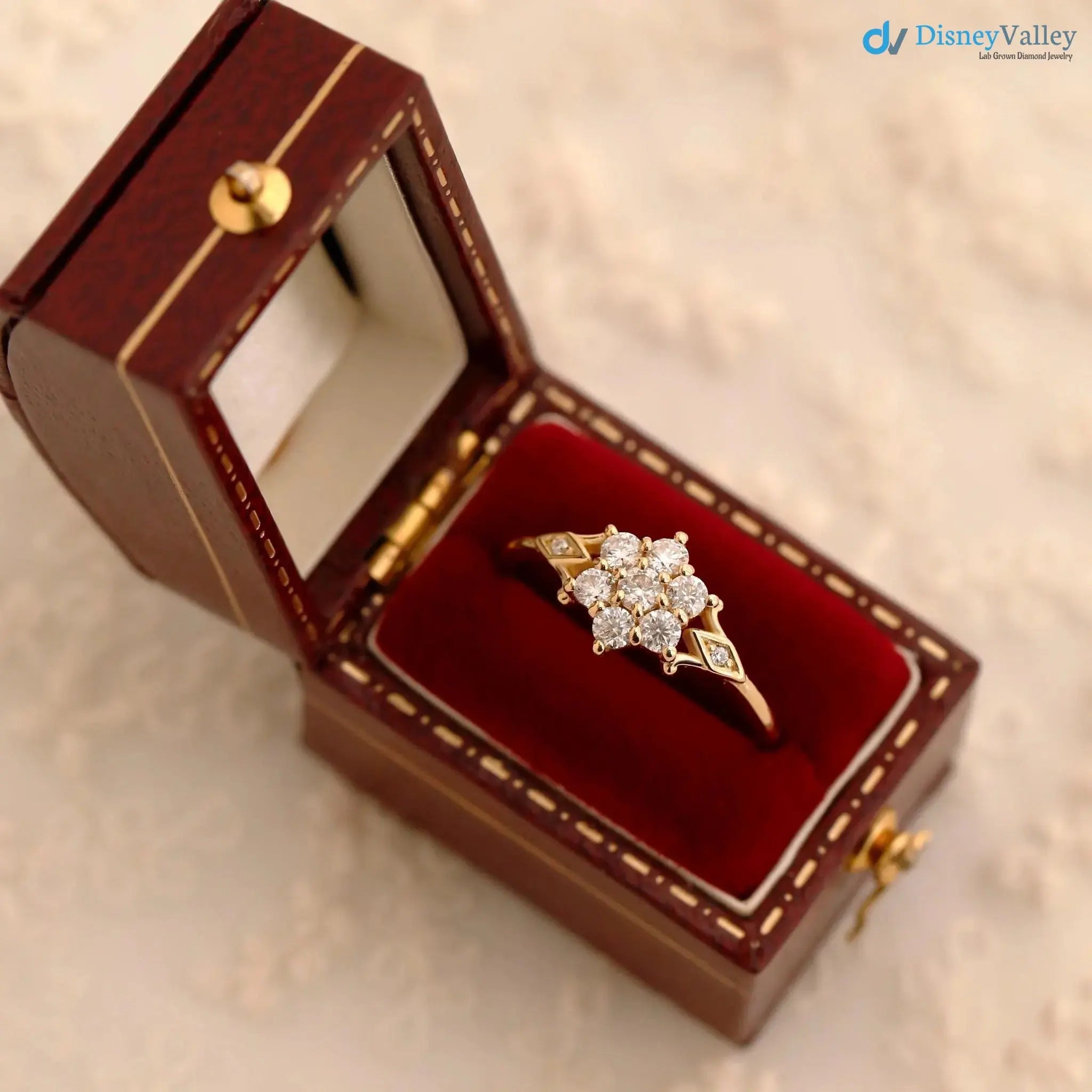 Victoria bloom round vintage engagement ring, wedding ring, diamond ring Secondary image