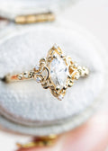 Vintage style marquise diamond aurora moon setting Cluster rings - DisneyValley