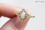 Vintage style marquise diamond aurora moon setting Cluster rings - DisneyValley
