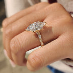 Vintage Style Dutch Marquise Ring with Milgrain Detailing
