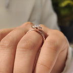 Oval Diamond Engagement Ring in Milgrain Details