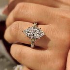 Marquise Engagement Ring In Vintage Art Deco style
