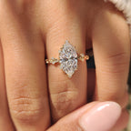 Marquise Cut Engagement Ring in Vintage Style