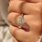 Art Deco Dutch Marquise Ring in Milgrain Details