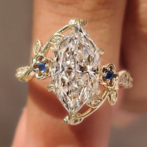Dutch Marquise Ring with Leaf Style Prong