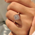 Portuguese Cut Diamond Ring in Milgrain Vintage Style