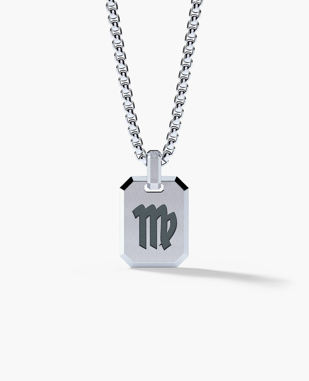 VIRGO MINI ZODIAC Dog Tag Silver Pendant