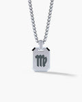 VIRGO MINI ZODIAC Dog Tag Silver Pendant