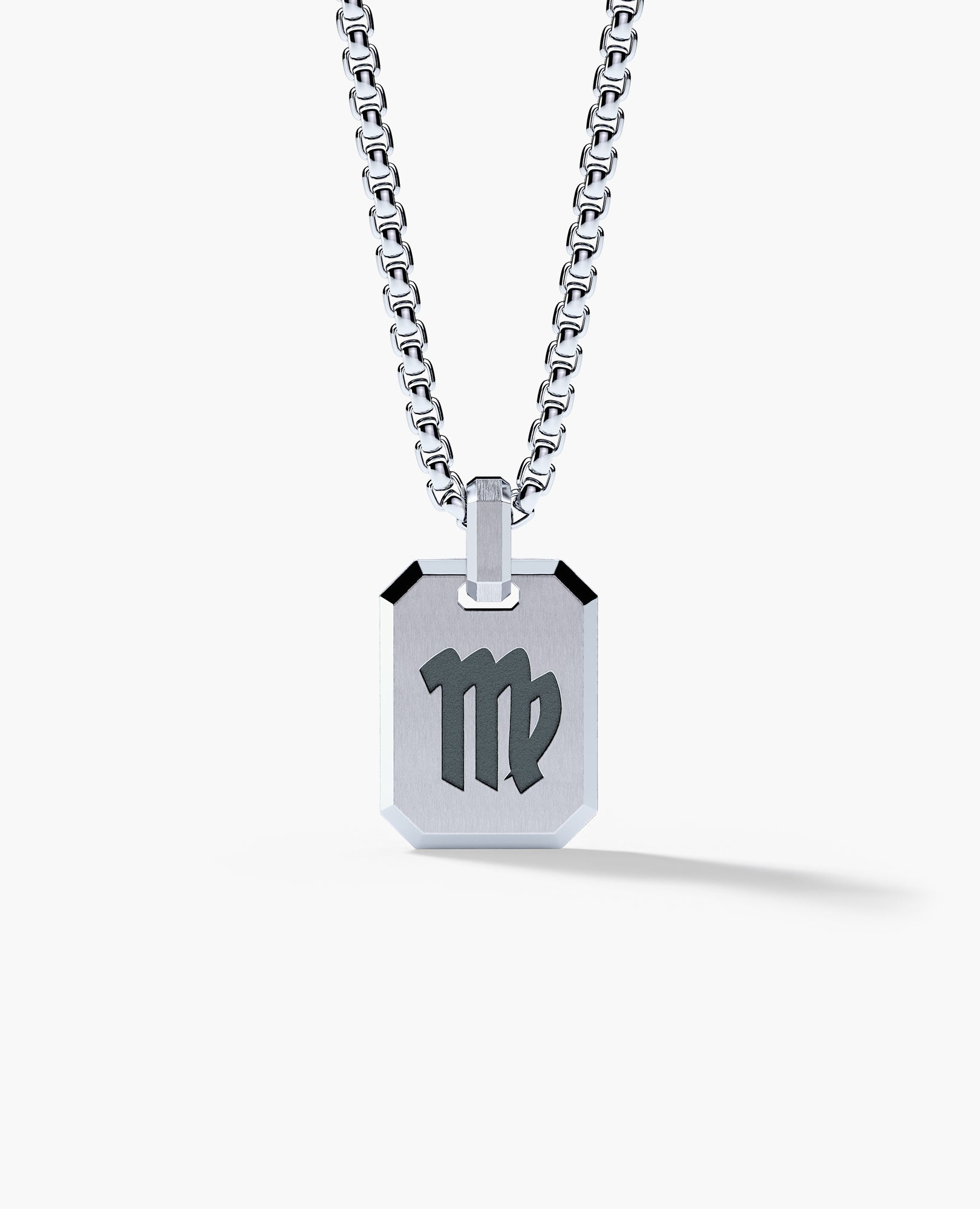 VIRGO MINI ZODIAC Dog Tag Silver Pendant