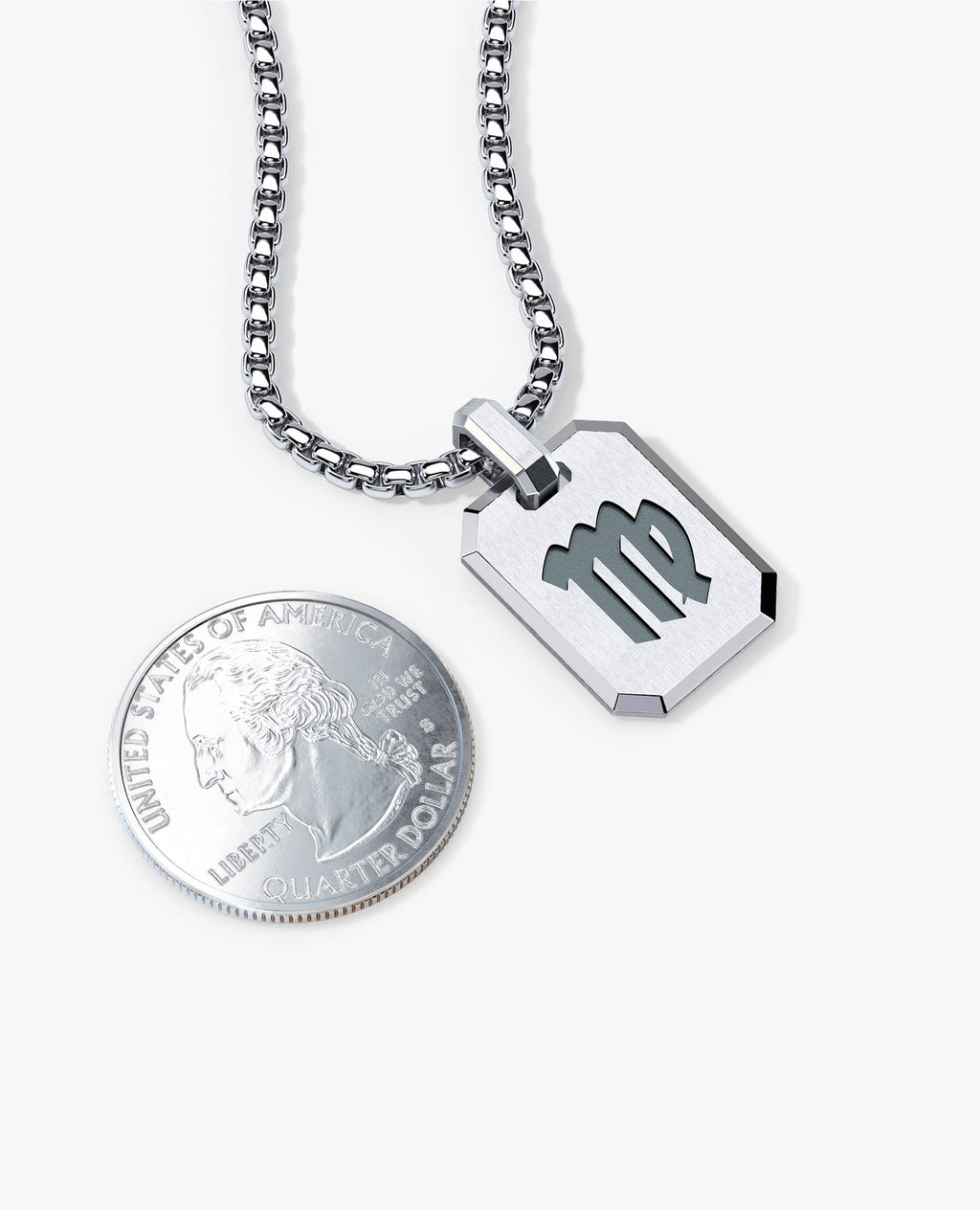VIRGO MINI ZODIAC Dog Tag Silver Pendant