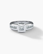 VULTURE Comfort Fit Men's Gold Solitaire Engagement Ring with 1.00ct Diamonds
