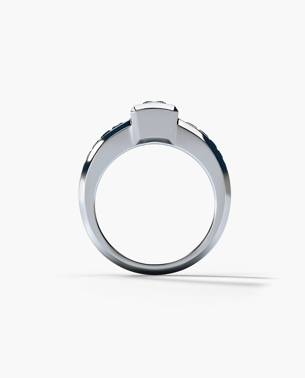 VULTURE Comfort Fit Men's Gold Solitaire Engagement Ring with 1.00ct Diamonds
